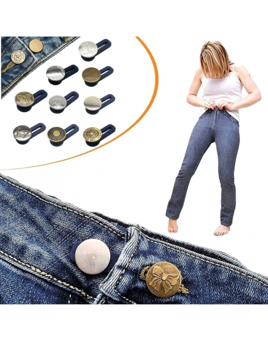 Beden Büyülten- Küçülten Düğme Seti 10 Adet Yedek Kot Düğme Seti