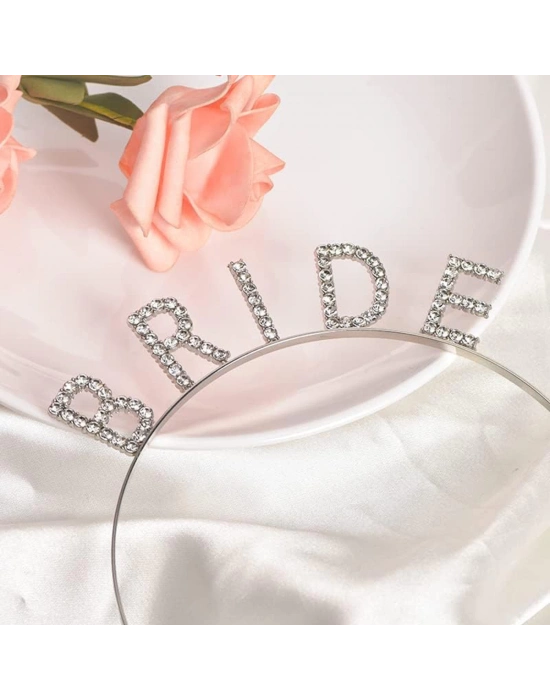 Bekarlığa Veda Bride Tacı Gümüş Renk