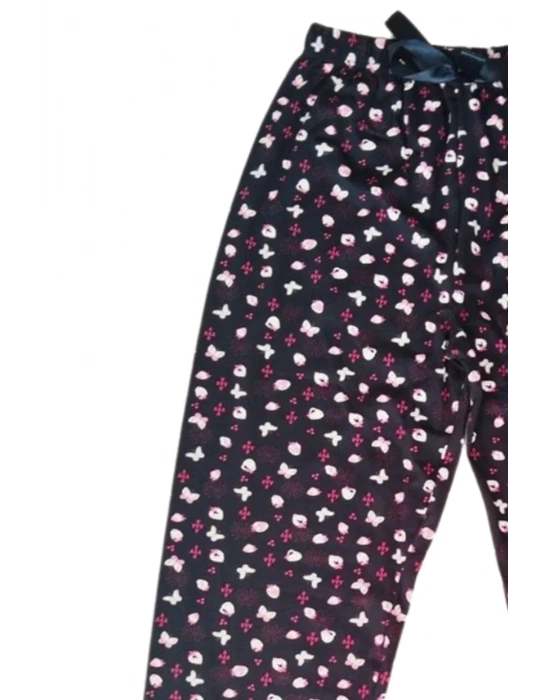 Beli Lastikli Mevsimlik Viskon Penye Pantolon Siyah