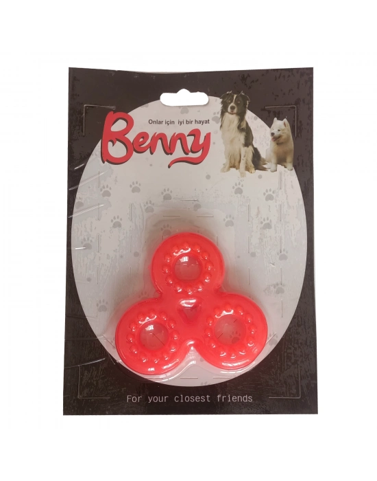 Benny Köpek Oyuncağı Üçlü Halka 9 x 9 cm Kırmızı