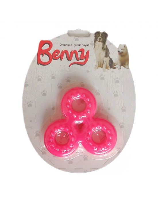 Benny Köpek Oyuncağı Üçlü Halka 9 x 9 cm Pembe
