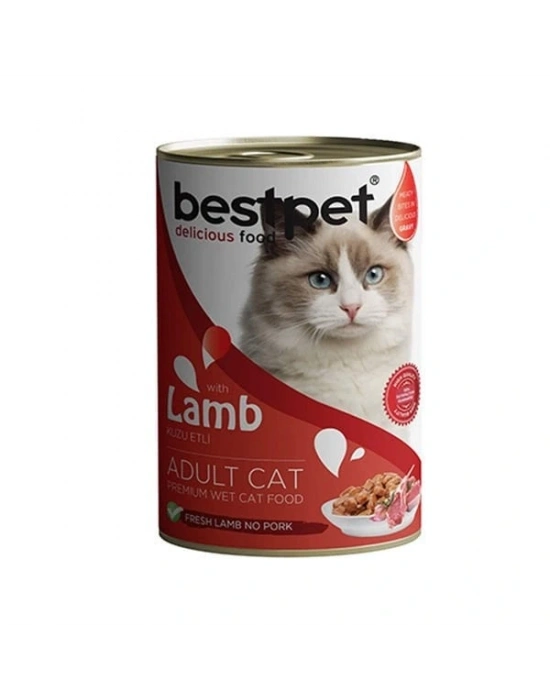 Bestpet Kuzulu Jöleli Yetişkin Konserve Kedi Maması 1 Adet 400 Gr