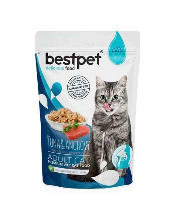 Bestpet Ton Balıklı ve Hamsili Yetişkin Konserve Kedi Maması 1 Adet 85 Gr