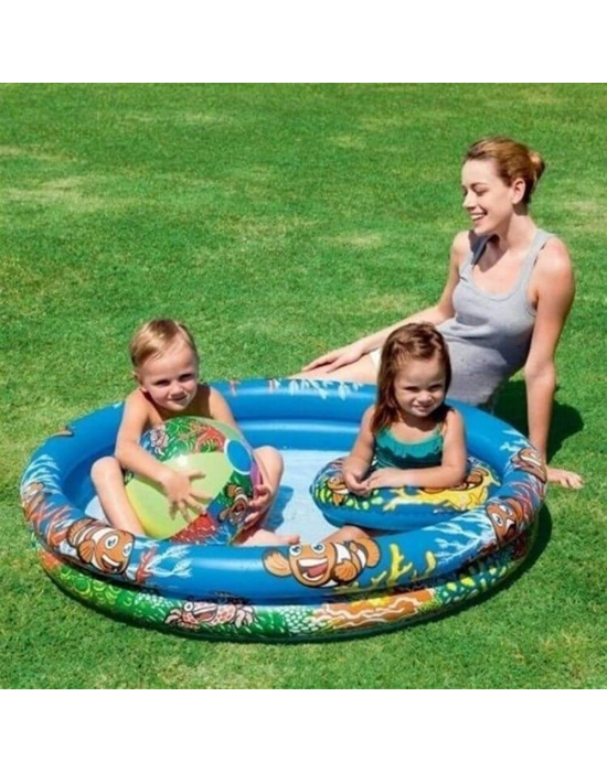 Bestway 2 Bölmeli Havuz + Simit + Deniz Topu 51124