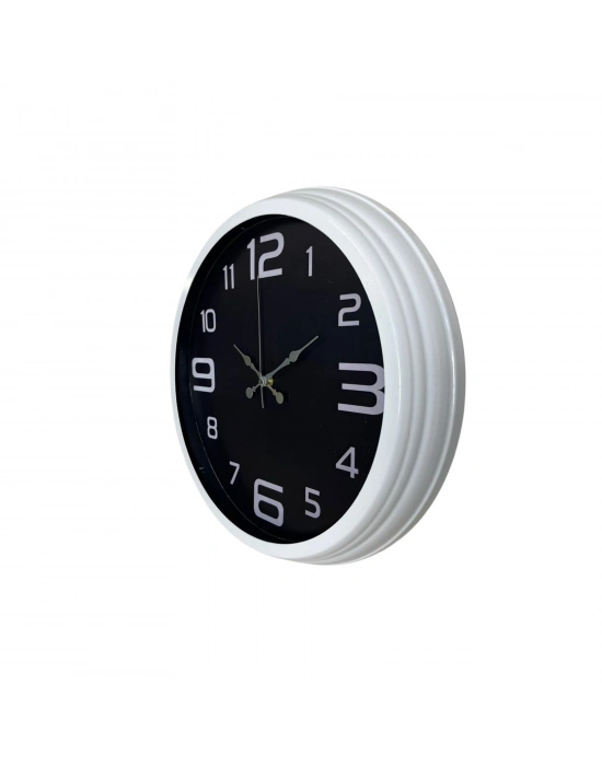 Beyaz 40 Cm Metal Modern Duvar Saati
