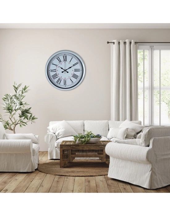 Beyaz 40 Cm Roma Rakamlı Şık Duvar Saati