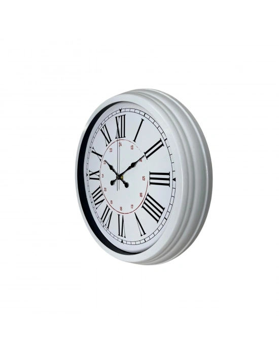 Beyaz 40 Cm Roma Rakamlı Şık Duvar Saati