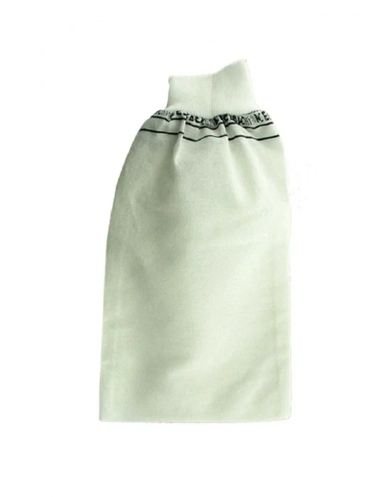 Beyaz Banyo Hamam Kesesi Lastikli 25x17 Cm