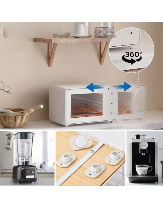 ®  Beyaz Eşya ve Mobilya İçin 4’lü Tekerlekli Kaydırma Aparatı – Hafif ve Orta Ağırlıktaki Ürünler İçin Pratik Kaydırıcı Set