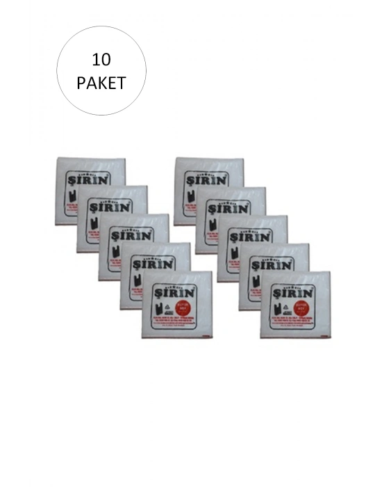 Beyaz Kalın Atlet Poşet Büyük Boy 30x57 Cm 1 Kg 10 Paket (Takriben 450 Adet)