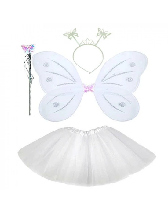 Beyaz Kelebek Kostümü Seti