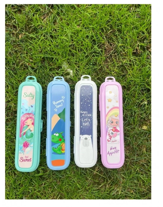 Beyaz Multi Renkli Kapaklı Kalemlik Kutusu -çanta İçi Saklama - Diş Fırçası - Makyaj Fırçası Kutu