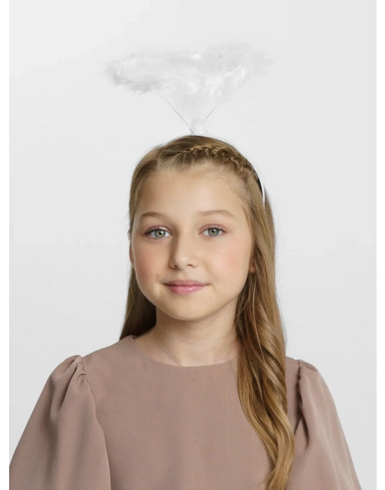 Beyaz Otrişli Tüylü Esnek Yapı Melek Haresi Melek Tacı