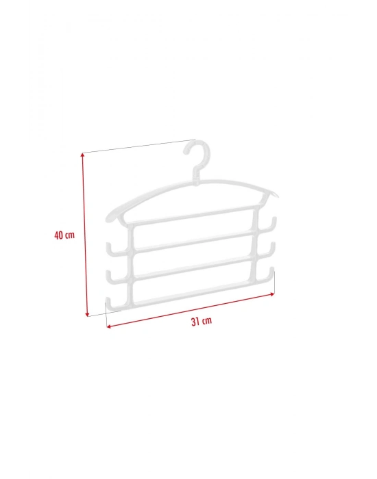 Beyaz Pantolon Askısı & Dolap Düzenleyici Askı