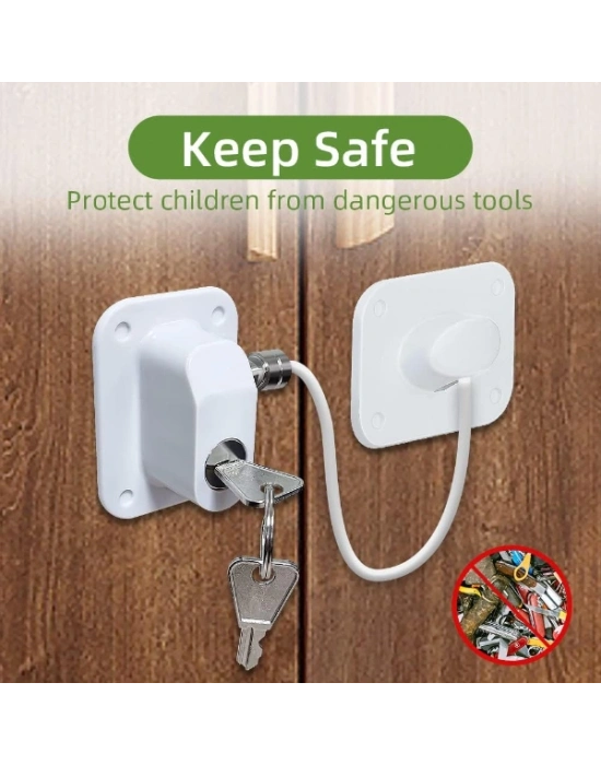 Beyaz Plaka Halatlı Emniyet Kilidi