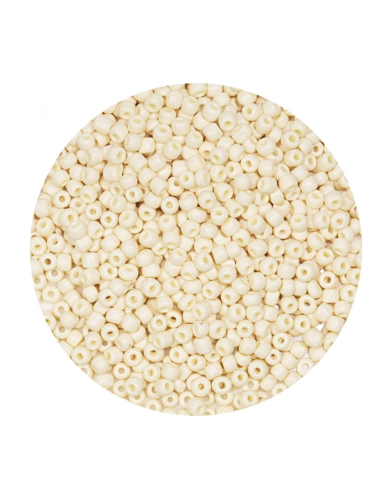 Beyaz Renk 4 mm Yaklaşık 220 adet/20 gram Cam Boncuk Oya Yazma Bileklik ve Kolye