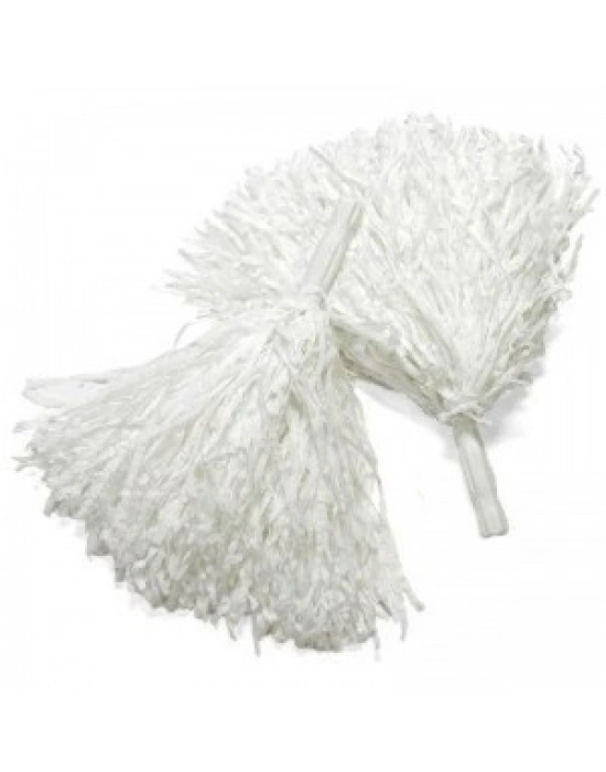 Beyaz Renk Gösteri Ponponu Çift