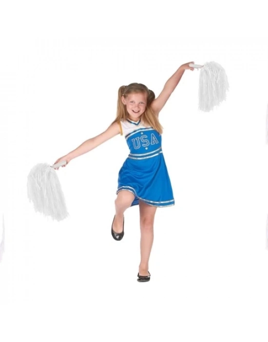 Beyaz Renk Gösteri Ponponu Çift