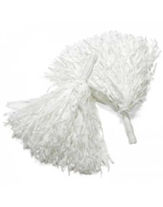 Beyaz Renk Gösteri Ponponu Çift