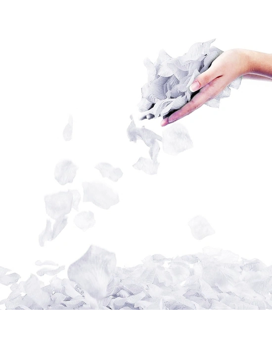 Beyaz Renk Gül Yaprağı - 5 Paket 500 Adet