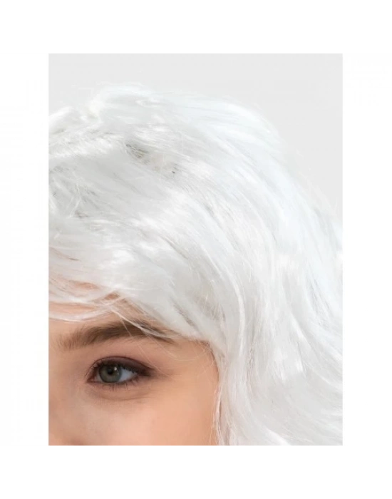 Beyaz Renk Kahküllü Dalgalı Uzun Parti Peruğu