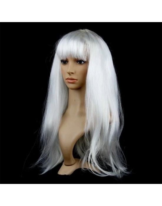 Beyaz Renk Peruk Saç