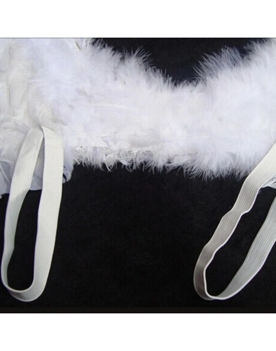 Beyaz Renkli Orta Boy Çocuk Melek Kanadı 30x45 cm