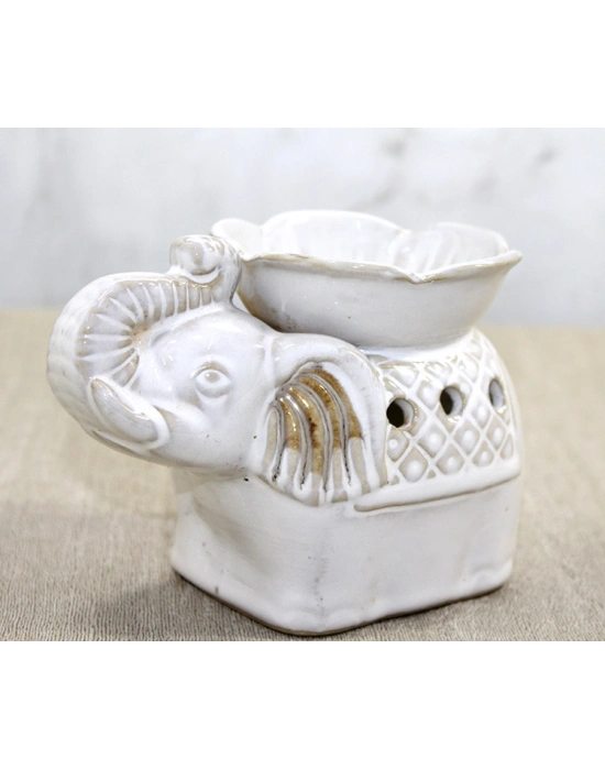 Beyaz Seramik Filli Buhurdanlık