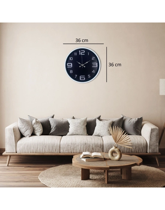 Beyaz Şık 36 Cm Duvar Saati