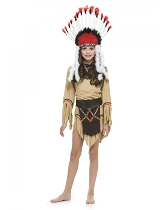 Beyaz Tüylü Siyah Kırmızı Büyük Hintli Kızılderili Başlığı