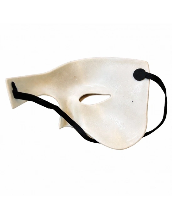 Beyaz Yarım Erkek Maske – Phantom Parti & Balo Maskesi