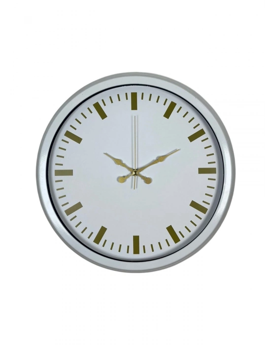 ® Beyaz Zarafet 40 Cm Metal Duvar Saati