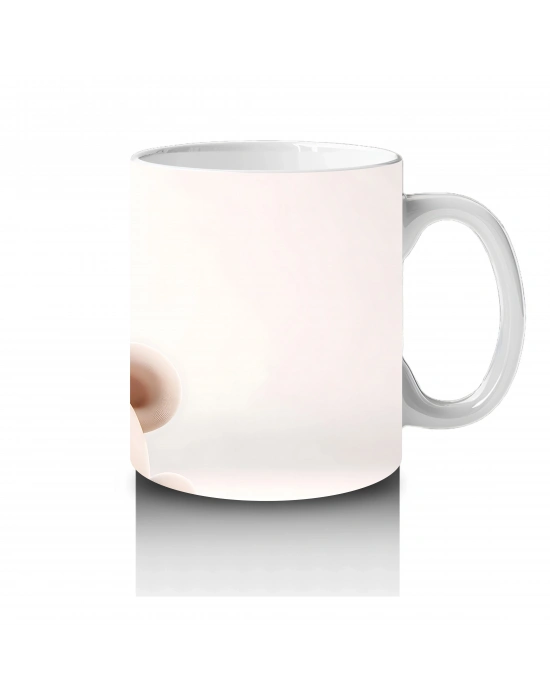 Beyaz Zemin Üzerinde Gözlüklü Ayıcık – Baskılı Kahve Kupası