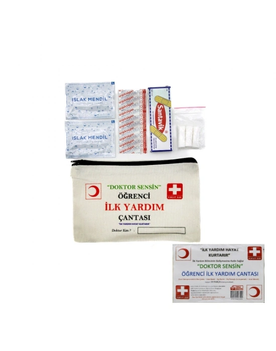 Bez Çantalı Öğrenci İlk Yardım Seti