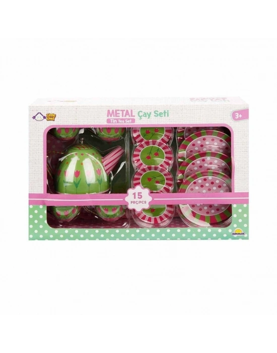 ® 02169 Metal Oyuncak Çay Takımı 15 Parça -