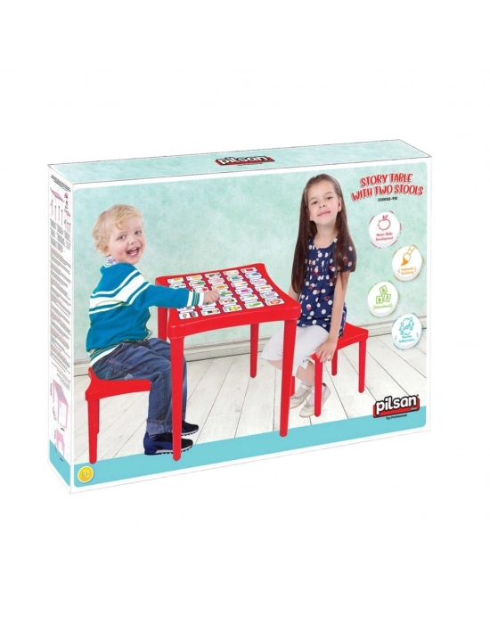 ® 03 493 İKİ TABURELİ MASA (PEMBE)