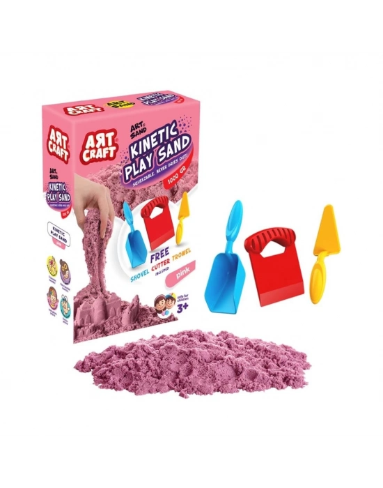 ® 03693 AKSESUARLI PEMBE KİNETİK OYUN KUMU 1000 GR