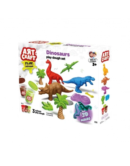 ® 03996 Art Craft Dinozorlar Hamur Set 168 Gr -Fentoys