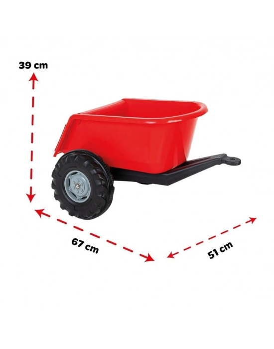 ® 07 295K BÜYÜK TRAKTÖR RÖMORK KIRMIZI