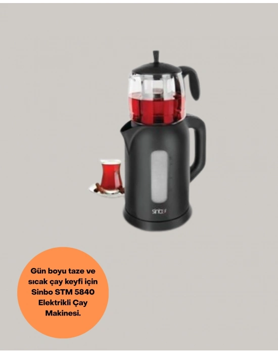 ® 0,9 L Cam Demlik ve 1,7 L Su Haznesi ile Çay Keyfi