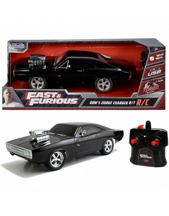 ®  1:16 Fast & Furious 1970 Kumandalı Doms Dodge Charger R/T Turbo Araba
