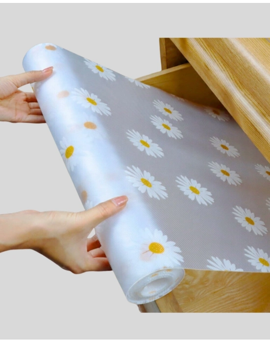 ® 10 Metre Papatya Desenli Kolay Temizlenebilir Çekmece Matı