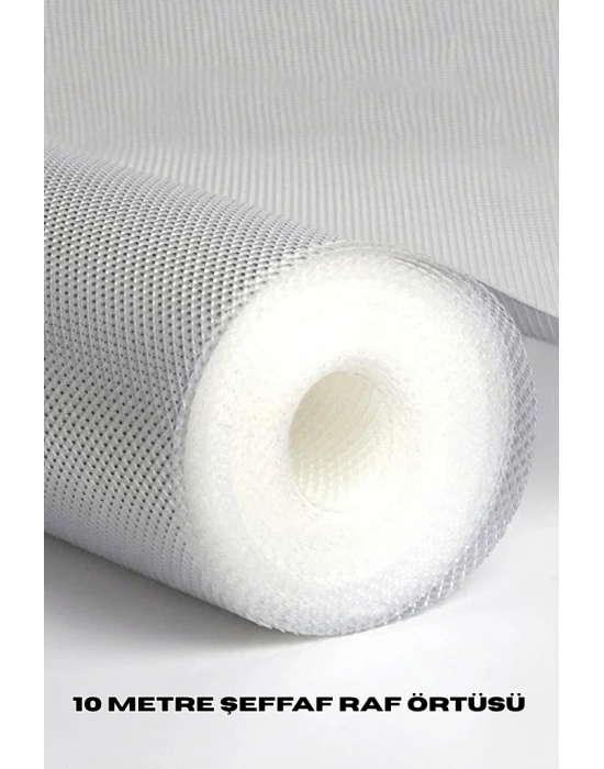 ® 10 Metre Şeffaf Silikonlu Kaymaz Çekmece İçi Düzenleyici