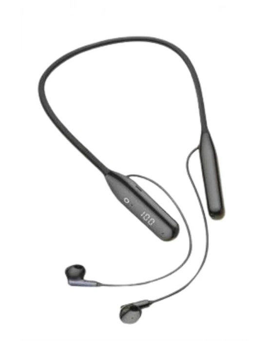 ® 100 Saat Kablolu Boyun Askılı Dijital Göstergeli Bluetooth Kulaklık