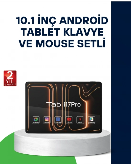 ® 10.1 İnç Android Tablet Klavye ve Mouse Setli 5G Destekli