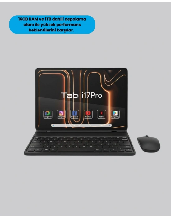 ® 10.1 İnç Android Tablet Klavye ve Mouse Setli 5G Destekli