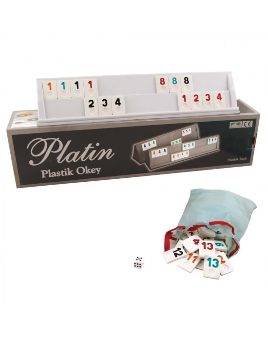 1010211 Platin Plastik Okey Takımı -Starokey