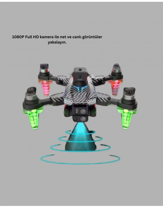 1080P Full HD Katlanabilir Drone Uzun Uçuş Süreli Hafif Tasarım