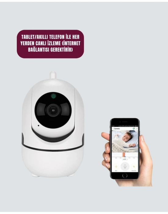 ® 1080P WiFi Akıllı Güvenlik Kamerası – Pan & Tilt, Hareket Takip ve İki Yönlü Ses