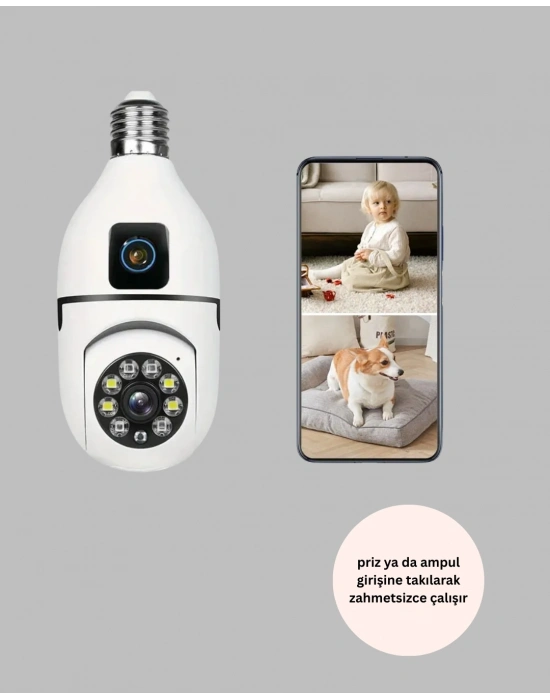 1080P WiFi Ampul Kamerası